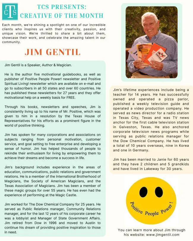 Creative of the Month: Jim Gentil's profile.